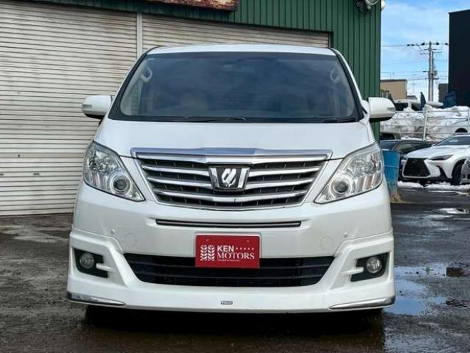 アルファード2.4 240X 4WD　モデリスタエアロ　車高調　ETC　後席モニター　両側電動スライドドア　社外エンジンスターター　パワステ　パワーウィンドウ　純正ナビ　純正アルミ　バックカメラ　キーレスエントリー　3列シート　ABS 2400