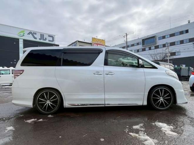 アルファード2.4 240X 4WD　モデリスタエアロ　車高調　ETC　後席モニター　両側電動スライドドア　社外エンジンスターター　パワステ　パワーウィンドウ　純正ナビ　純正アルミ　バックカメラ　キーレスエントリー　3列シート　ABS 2400