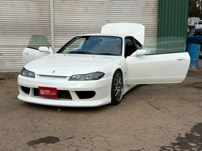 シルビア2.0 オーテックバージョン　6速MT　社外ハンドル　社外アルミホイール　社外エアロ　社外マフラー　パワステ　パワーウィンドウ　社外ナビ　エアコン　革シート 2WD 2000