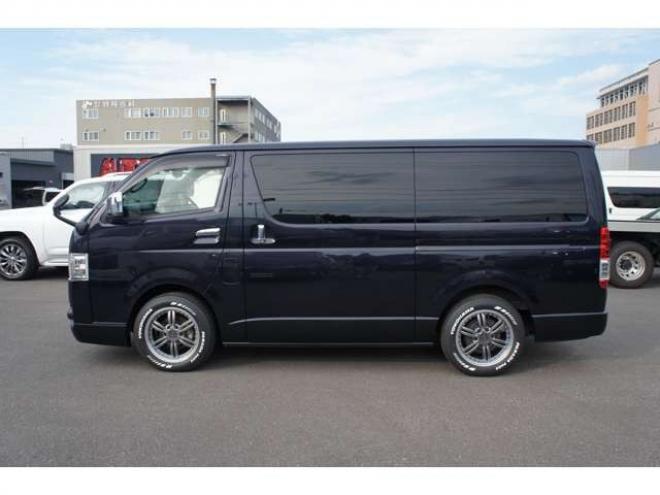 ハイエースバン2.8 スーパーGL ダークプライムII ロングボディ ディーゼルターボ 4WD　415COBRA　クリーンルック3Fスポ&BY2ボンネット&ステージ2ルーフスポ&バッドラッカーIII17インチAW&フラットベッドキット　ヨコハマPARADA17インチ　デジタルインナー　パノラマモニター　両側パワースライドドア 2800