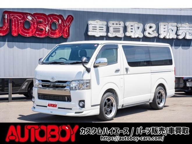 ハイエースバン2.8 スーパーGL ダークプライムII ロングボディ ディーゼルターボ 4WD　モデリスタフロントスポイラー　ワーク18インチAW　8インチナビTV 両側電動パワースライドドア 415COBRAフラットキット(ベッドキット) 2800