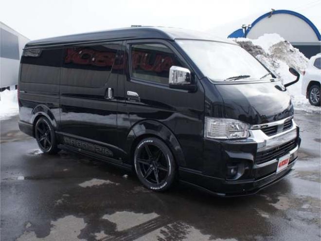 ハイエース2.7 GL ロング ファインテックツアラー 4WD　415COBRA　ファントムヘッドライトシステム&フェイスリフトキット&F/S/R/ルーフスポ/ボンネット/プレステージテールランプ&新作バッドラッカーHP-6　18インチAW　TOYO　H30　225/50R18 2700