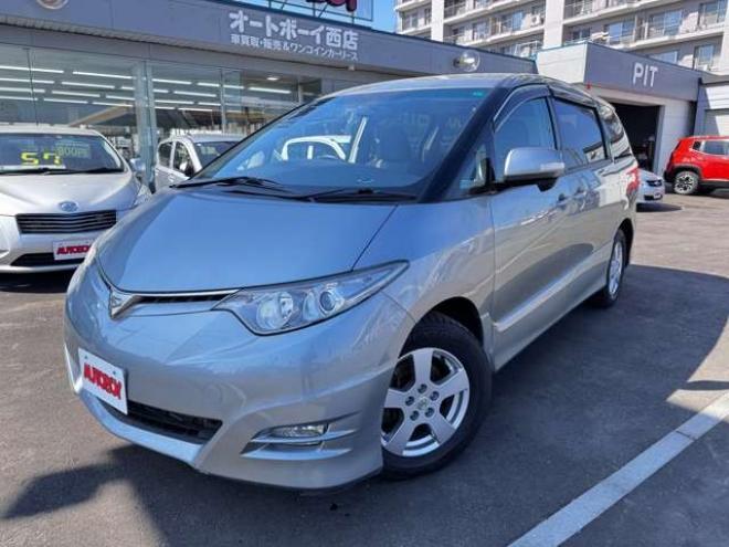 エスティマ2.4 アエラス 4WD　スマートキー・プッシュスタート・HDDナビ・フルセグTV・バックカメラ・ETC・ワイパーデアイサー・キセノンヘッドライト・リアエアコン・電動格納ミラー・両側スライドドア 2400