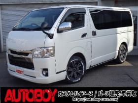 ハイエースバン　3.0 スーパーGL ダークプライム ロングボディ ディーゼルターボ 4WD　スマートキー　社外ナビ　バックカメラ　フルセグ　Bluetooth 3000