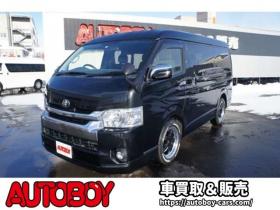 ハイエース　2.7 GL ロング ミドルルーフ 4WD　社外メモリーナビTV　バックカメラ　ワークエクストラップ17インチアルミ　415コブラフロントスポイラー　パワースライドドア　LEDヘッドライト　Wエアバック　スマートキー　AC100V 2700