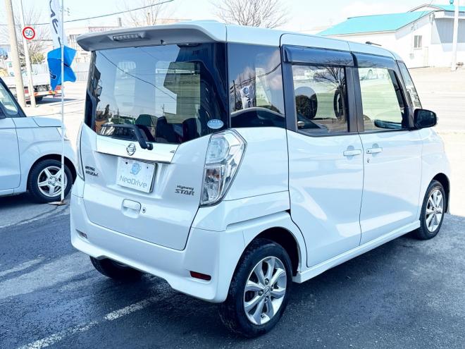 デイズルークス660ハイウェイスターXターボ 4WD　ローンが不安な方＜優遇ローン＞　寒冷地仕様　ワンオーナー　純正ナビTV 4WD 660 5Dr