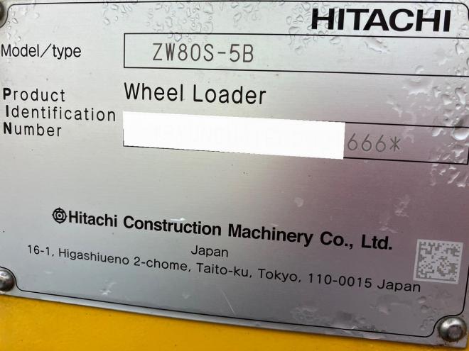 ホイールローダ日立　中古　ZW80S-5B　建機
