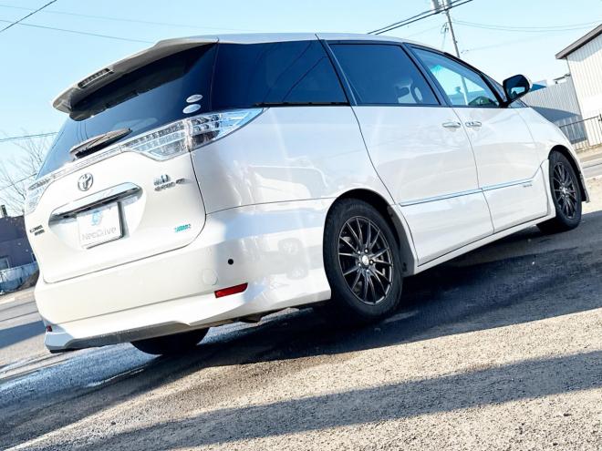 エスティマハイブリッドハイブリッド2.4X 4WD　ローンが不安な方＜優遇ローン＞　本州仕入　寒冷地仕様 フルエアロ　社外ナビ 4WD 2400 5Dr