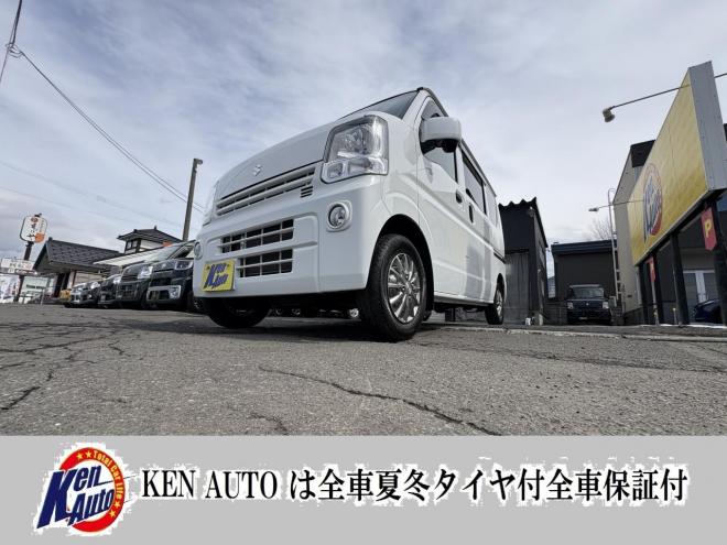 エブリィEVERY VAN 4WD JION TURBO寒冷地仕様　リアヒーター　本州仕入　フォグランプ　DVDプレイヤー　バイザー　アルミ　エンジンオイル交換　スタットレス付　全磨き済み 4WD 660 ５Dr