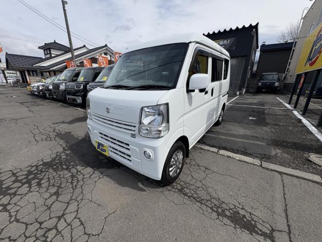 エブリィEVERY VAN 4WD JION TURBO寒冷地仕様　リアヒーター　本州仕入　フォグランプ　DVDプレイヤー　バイザー　アルミ　エンジンオイル交換　スタットレス付　全磨き済み 4WD 660 ５Dr