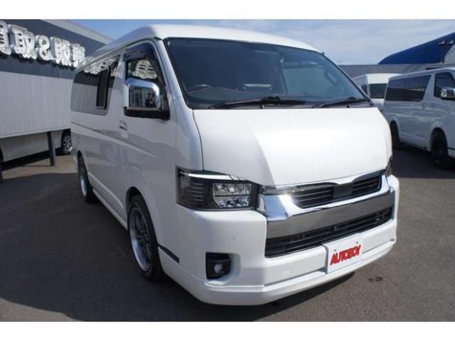 ハイエース2.7 GL ロング ミドルルーフ 4WD　IFUU製3列目対面ラウンジベッドIF-WB8フルフラットベットラウンジ展開 アルパインBIG-X　フリップダウンモニター センターコンソール 415COBRA　F/S/R/ルーフスポイラー/フェンダー/18インチAW 2700