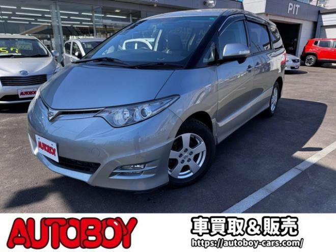 エスティマ2.4 アエラス 4WD　スマートキー・プッシュスタート・HDDナビ・フルセグTV・バックカメラ・ETC・ワイパーデアイサー・キセノンヘッドライト・リアエアコン・電動格納ミラー・両側スライドドア 2400