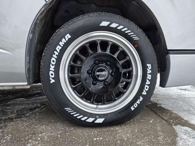 ハイエースバン2.8 スーパーGL ロング ディーゼルターボ 4WD　リアヒーター&クーラー　プッシュスタート　スマートキー　LEDヘッド　ベッドキッド　横滑り防止　衝突被害軽減　車線逸脱　トヨタ純正ナビ　フルセグTV　Bluetooth　バックカメラ　トヨタ純正リアモニター　ETC 2800