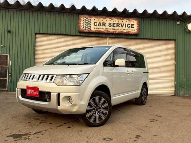 デリカD：5 2.2 D パワーパッケージ ディーゼルターボ 4WD　両側電動スライドドア　電動リアゲート　社外ナビ　社外アルミ　バックカメラ　エアコン　ETC　キーレスエントリー　シートヒーター　寒冷地仕様　パワステ　パワーウィンドウ　クルーズコントロール　3列シート 2300