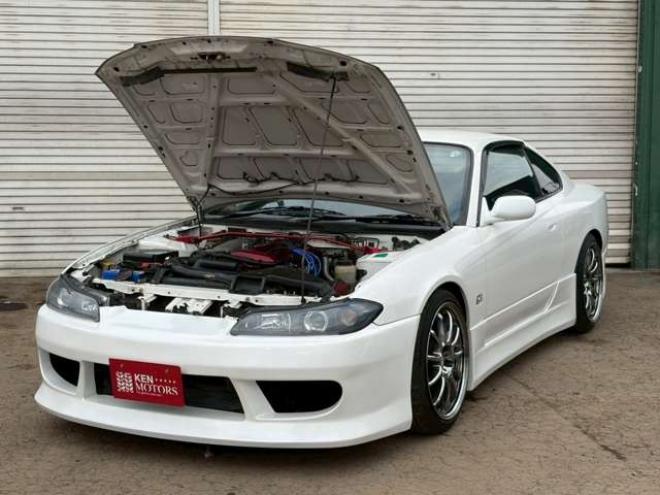 シルビア2.0 オーテックバージョン　6速MT　社外ハンドル　社外アルミホイール　社外エアロ　社外マフラー　パワステ　パワーウィンドウ　社外ナビ　エアコン　革シート 2WD 2000