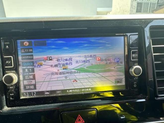 デイズルークスハイウェイスター Xターボ 4WD　片側パワースライドドア　Bluetooth　アイドリングストップ　横滑り防止　衝突軽減ブレーキ　シートヒーター　ナビ　地デジ　アラウンドビューモニター　バックモニター　純正アルミホイール夏　プッシュスタート 660