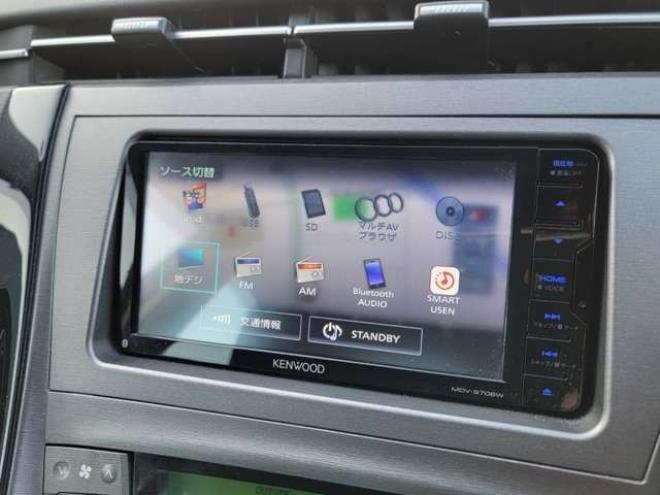 プリウス1.8 S　下廻り防錆塗装済 コムテック製ドラレコ  ケンウッド製社外ナビ フルセグ Bluetooth バックカメラ ETC フロント&テールエアロ プッシュスタート スマートキー 社外アルミ 2WD 1800