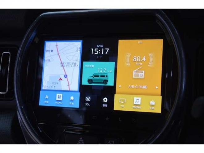 ハスラーJスタイル 4WD　ワンオーナー特別仕様車ハイブリッド4WDセーフティサポート搭載アイドリングストップ全方位モニター付9インチナビTVバックカメラハイビームアシストLEDライト 660