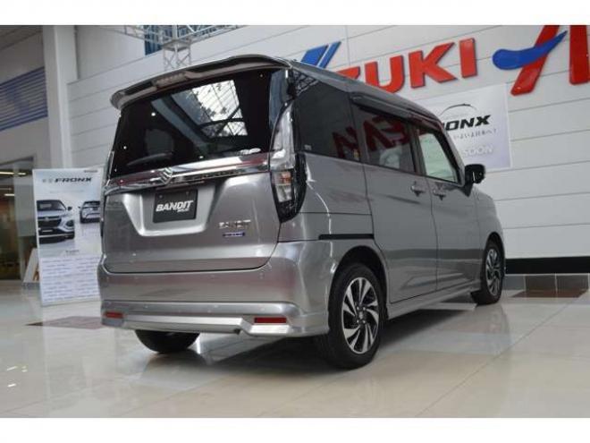 ソリオ1.2 バンディット ハイブリッド MV 4WD　ワンオーナーハイブリット車セーフティサポート搭載アイドリングストップ横滑り防止装置アダプティブクルーズコントロール全方位モニター付9インチナビTVバックカメラ両側オートスライドドアLEDライトETC 1200