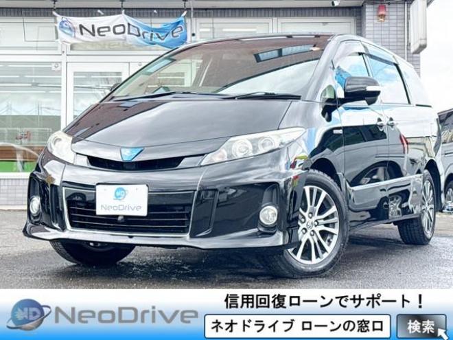 エスティマハイブリッドハイブリッド2.4アエラス プレミアムED 4WD　ローンが不安な方＜優遇ローン＞　本州仕入　寒冷地仕様　純正SDナビ　後席モニター 4WD 2400 5Dr