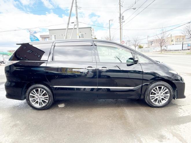 エスティマハイブリッドハイブリッド2.4アエラス プレミアムED 4WD　ローンが不安な方＜優遇ローン＞　本州仕入　寒冷地仕様　純正SDナビ　後席モニター 4WD 2400 5Dr