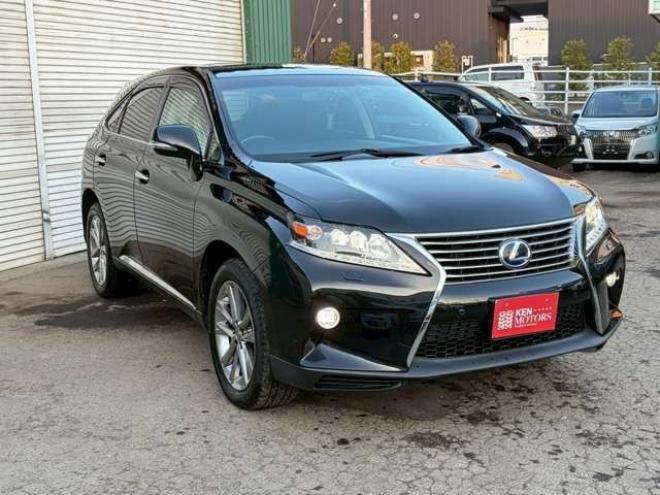 レクサスRXハイブリッド 450h 4WD　サンルーフ　電動リアゲート　純正ナビ　バックカメラ　電動シート　パワステ　パワーウィンドウ　クルーズコントロール　エンジンスターター　アルミホイール　盗難防止装置　横滑り防止装置　ドライブレコーダー 3500