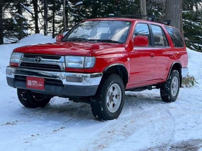 ハイラックスサーフ2.7 SSR-X 4WD　リフトアップ　全塗装済レッド　社外ナビ　ETC　パワステ　パワーウィンドウ　ABS　キーレスエントリー　ルーフレール　サンルーフ 2700