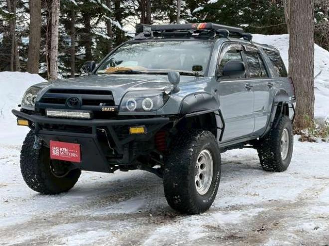 ハイラックスサーフ2.7 SSR-X アメリカンバージョン 4WD　社外ナビ　バックカメラ　リフトアップ　社外アルミ　エアコン　社外ETC　グリルガード　グッドリッチマフラー　LEDライト　全塗装済　パワーウィンドウ　パワステ　キーレス　ダッシュマット　タープ 2700