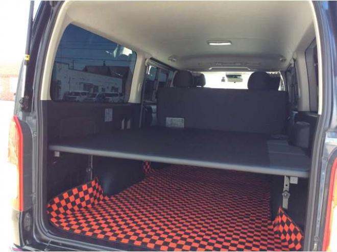 ハイエースバン2.8 スーパーGL ロング ディーゼルターボ 4WD　寒冷地仕様　リアヒーター&リアクーラー　プッシュスタート　スマートキー　ステアリングスイッチ　ベッドキッド　LEDヘッドライト　ドライブレコーダー　メモリナビ　ワンセグTV　バックカメラ　電動格納ミラー 2800