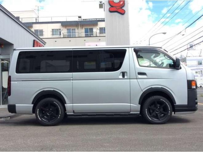 ハイエースバン2.8 DX ロング GLパッケージ ディーゼルターボ 4WD　キーレス　両側スライドドア　フロントフォグランプ　衝突被害軽減システム　車線逸脱防止　横滑り防止装置　パワーヒート　オートマチックハイビーム　バックカメラ　メモリナビ　フルセグTV　　電動格納ミラー 2800