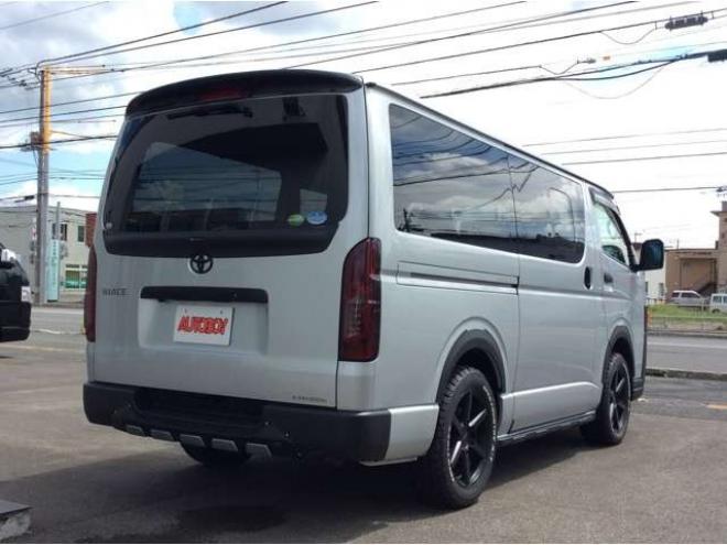 ハイエースバン2.8 DX ロング GLパッケージ ディーゼルターボ 4WD　キーレス　両側スライドドア　フロントフォグランプ　衝突被害軽減システム　車線逸脱防止　横滑り防止装置　パワーヒート　オートマチックハイビーム　バックカメラ　メモリナビ　フルセグTV　　電動格納ミラー 2800