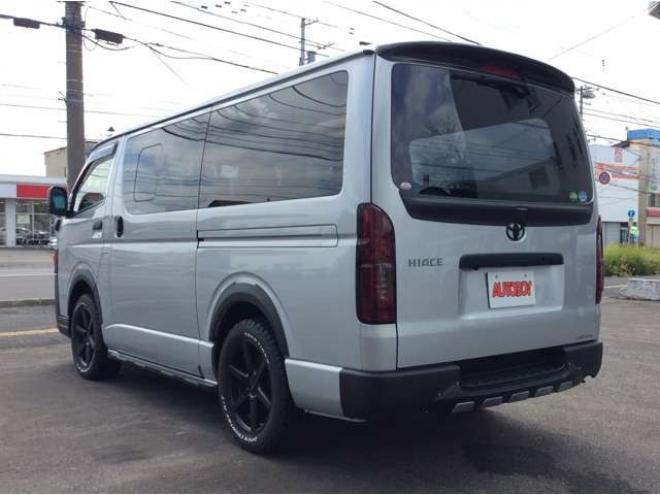 ハイエースバン2.8 DX ロング GLパッケージ ディーゼルターボ 4WD　キーレス　両側スライドドア　フロントフォグランプ　衝突被害軽減システム　車線逸脱防止　横滑り防止装置　パワーヒート　オートマチックハイビーム　バックカメラ　メモリナビ　フルセグTV　　電動格納ミラー 2800