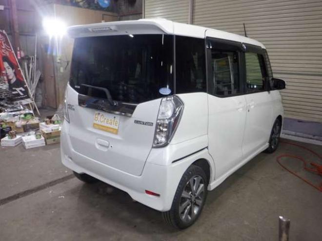 eKスペースカスタム T 4WD　ナビ・TV・Bカメラ・B/T・両側電動・ターボ・スマートキー・プッシュスタート・純正エンスタ・HID・ベンチシート・フォグランプ・リア席サンシェード・シートヒーター・寒冷地仕様 660