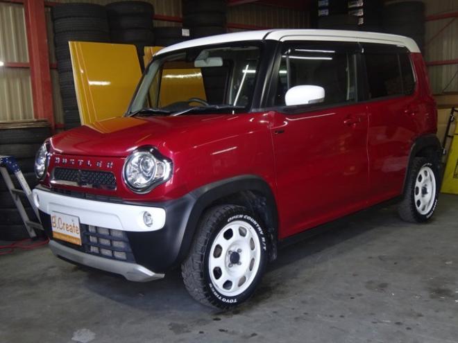 ハスラーJスタイル 4WD　ナビ・TV・Bカメラ・B/T・レーダーブレーキ・オープンカントリーR/Tタイヤ・シートヒーター・スマートキー・プッシュスタート・社外エンスタ・LEDフォグランプ・Aストップ・ツートンカラー・HID・オートライト 660