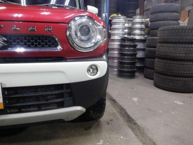 ハスラーJスタイル 4WD　ナビ・TV・Bカメラ・B/T・レーダーブレーキ・オープンカントリーR/Tタイヤ・シートヒーター・スマートキー・プッシュスタート・社外エンスタ・LEDフォグランプ・Aストップ・ツートンカラー・HID・オートライト 660