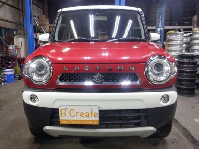 ハスラーJスタイル 4WD　ナビ・TV・Bカメラ・B/T・レーダーブレーキ・オープンカントリーR/Tタイヤ・シートヒーター・スマートキー・プッシュスタート・社外エンスタ・LEDフォグランプ・Aストップ・ツートンカラー・HID・オートライト 660