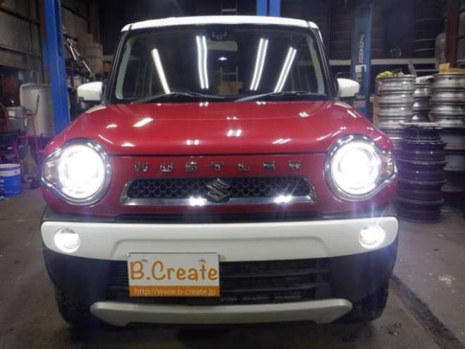 ハスラーJスタイル 4WD　ナビ・TV・Bカメラ・B/T・レーダーブレーキ・オープンカントリーR/Tタイヤ・シートヒーター・スマートキー・プッシュスタート・社外エンスタ・LEDフォグランプ・Aストップ・ツートンカラー・HID・オートライト 660