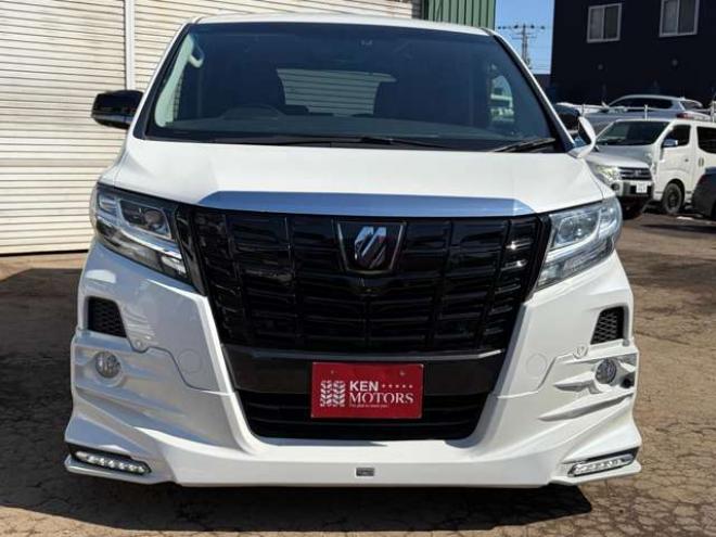 アルファード3.5 SA 4WD　TRDエアロ　クリスタルアイLEDテール　ダウンサス　レザー調シートカバー　アルパインナビ　フリップダウン　スピーカー　デジタルインナーミラー　シュタイナー20インチ　シーケンシャルウィンカー 3500