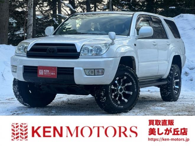 ハイラックスサーフ2.7 SSR-G 4WD　禁煙車　パワステ　パワーウィンドウ　ETC　社外ナビ　バックカメラ　キーレスエントリー　リフトアップ　エンジンスターター　寒冷地仕様　ABS　エアコン　盗難防止装置　社外アルミホイール 2700