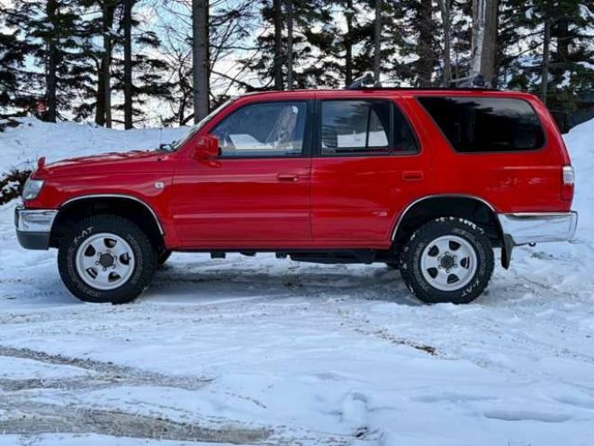 ハイラックスサーフ2.7 SSR-X 4WD　リフトアップ　全塗装済レッド　社外ナビ　ETC　パワステ　パワーウィンドウ　ABS　キーレスエントリー　ルーフレール　サンルーフ 2700