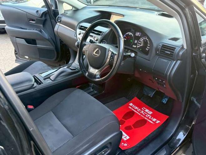 レクサスRXハイブリッド 450h 4WD　サンルーフ　電動リアゲート　純正ナビ　バックカメラ　電動シート　パワステ　パワーウィンドウ　クルーズコントロール　エンジンスターター　アルミホイール　盗難防止装置　横滑り防止装置　ドライブレコーダー 3500