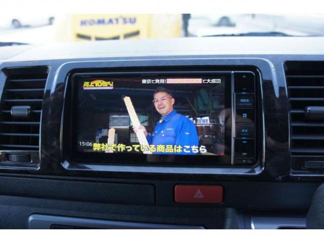 ハイエースバン2.8 スーパーGL ダークプライムII ロングボディ ディーゼルターボ 4WD　ワンオーナー　メモリーナビTV　バックカメラ　ワークエクストラップ17インチAW　ローダウン　415コブラフロントスポイラー　両側パワースライドドア　AC100V　トヨタセーフティセンス　寒冷地仕様 2800