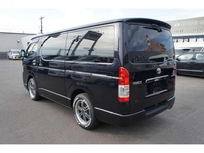 ハイエースバン2.8 スーパーGL ダークプライムII ロングボディ ディーゼルターボ 4WD　415COBRA　クリーンルック3Fスポ&BY2ボンネット&ステージ2ルーフスポ&バッドラッカーIII17インチAW&フラットベッドキット　ヨコハマPARADA17インチ　デジタルインナー　パノラマモニター　両側パワースライドドア 2800