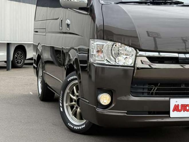 ハイエースバン2.8 スーパーGL 50TH アニバーサリー リミテッド ロングボディ ディーゼルターボ 4WD　415COBRA　CL-3 フロントリップスポイラー　ステージ2ルーフスポイラー　By2NEO　BADフェイスボンネット　ローフォルムフェンダー　ESSEX　ENCB　17インチブロンズホイール　ヨコハマパラダ　NEWパーツカスタム 2800