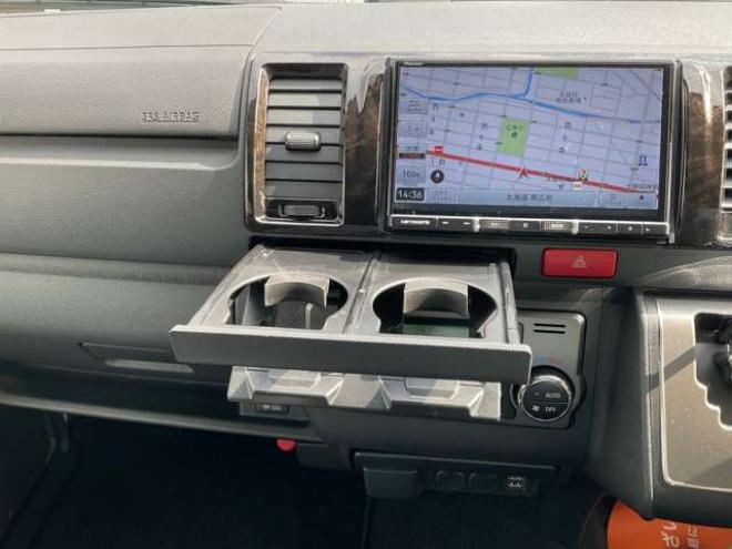 ハイエースバン2.8 スーパーGL ダークプライムII ロングボディ ディーゼルターボ 4WD　モデリスタフロントスポイラー　ワーク18インチAW　8インチナビTV 両側電動パワースライドドア 415COBRAフラットキット(ベッドキット) 2800