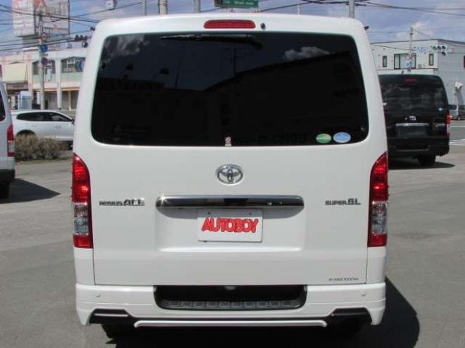 レジアスエース2.8 スーパーGL ダークプライムII ロングボディ ディーゼルターボ 4WD　バン　TRDバンパー&アルパインBIG-X11型　リアヒーター&クーラー　プッシュスタート　スマートキー　　両側スライドドア　ドラレコ　ETC　車線逸脱防止　横滑り防止装置　電動格納ミラー　ベッドキッド 2800