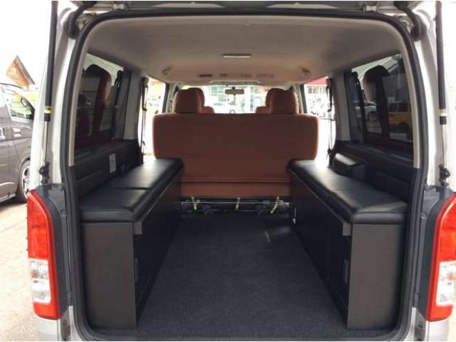 ハイエースバン3.0 スーパーGL ロング ディーゼルターボ 4WD　リアヒーター&クーラー　キーレス　ETC　電動格納ミラー　デュアルエアコン　ベッドキッド　フロントフォグランプ　clarionSDナビ(NXL13)　AUX　Bluetooth　USB　16インチAW 3000