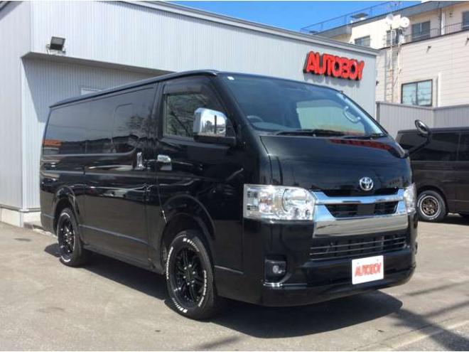 ハイエースバン2.8 スーパーGL ロング ディーゼルターボ 4WD　寒冷地仕様　リアヒーター&リアクーラー　プッシュスタート　スマートキー　ステアリングスイッチ　ベッドキッド　LEDヘッドライト　ドライブレコーダー　メモリナビ　ワンセグTV　バックカメラ　電動格納ミラー 2800
