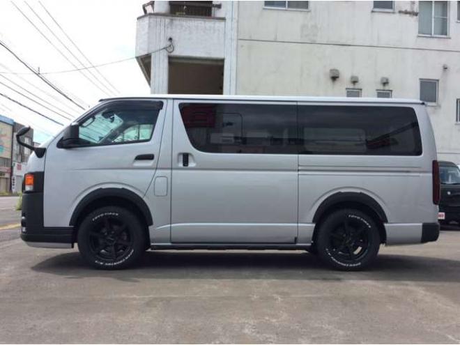 ハイエースバン2.8 DX ロング GLパッケージ ディーゼルターボ 4WD　キーレス　両側スライドドア　フロントフォグランプ　衝突被害軽減システム　車線逸脱防止　横滑り防止装置　パワーヒート　オートマチックハイビーム　バックカメラ　メモリナビ　フルセグTV　　電動格納ミラー 2800