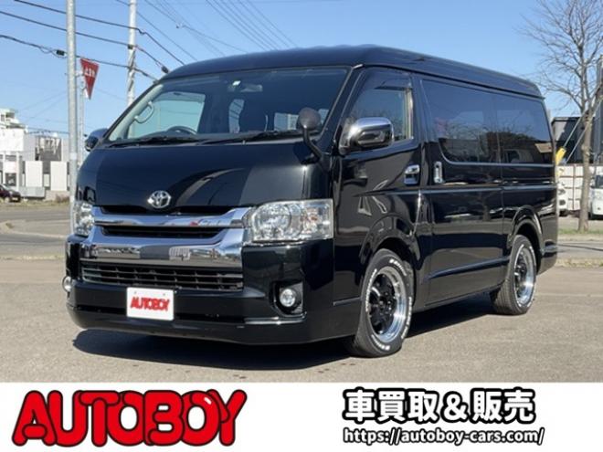 ハイエース2.7 GL ロング ミドルルーフ 4WD　社外メモリーナビTV　バックカメラ　ワークエクストラップ17インチアルミ　415コブラフロントスポイラー　パワースライドドア　LEDヘッドライト　Wエアバック　スマートキー　AC100V 2700